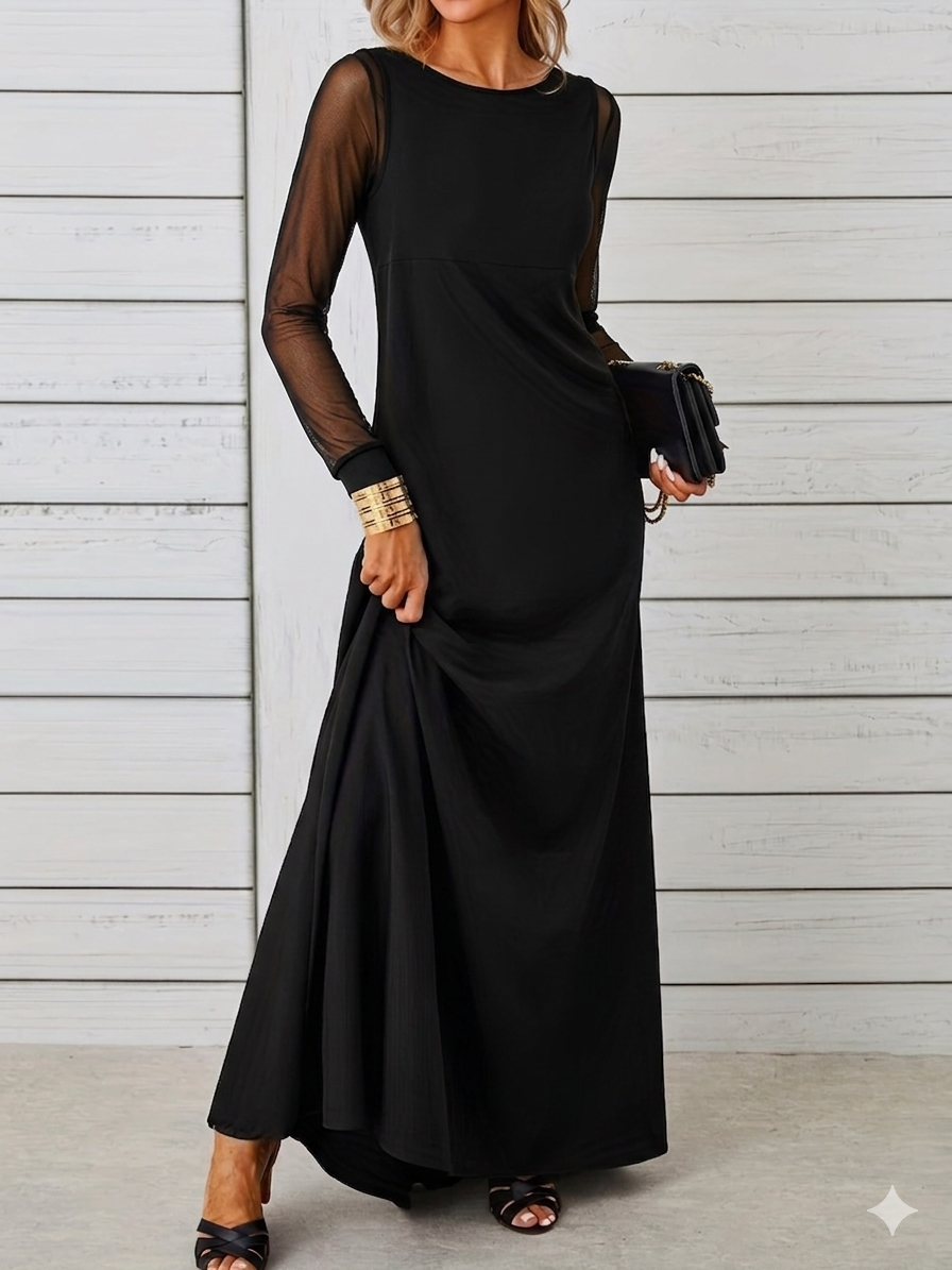 Round Neck Sleeveless Flowy Maxi Dress