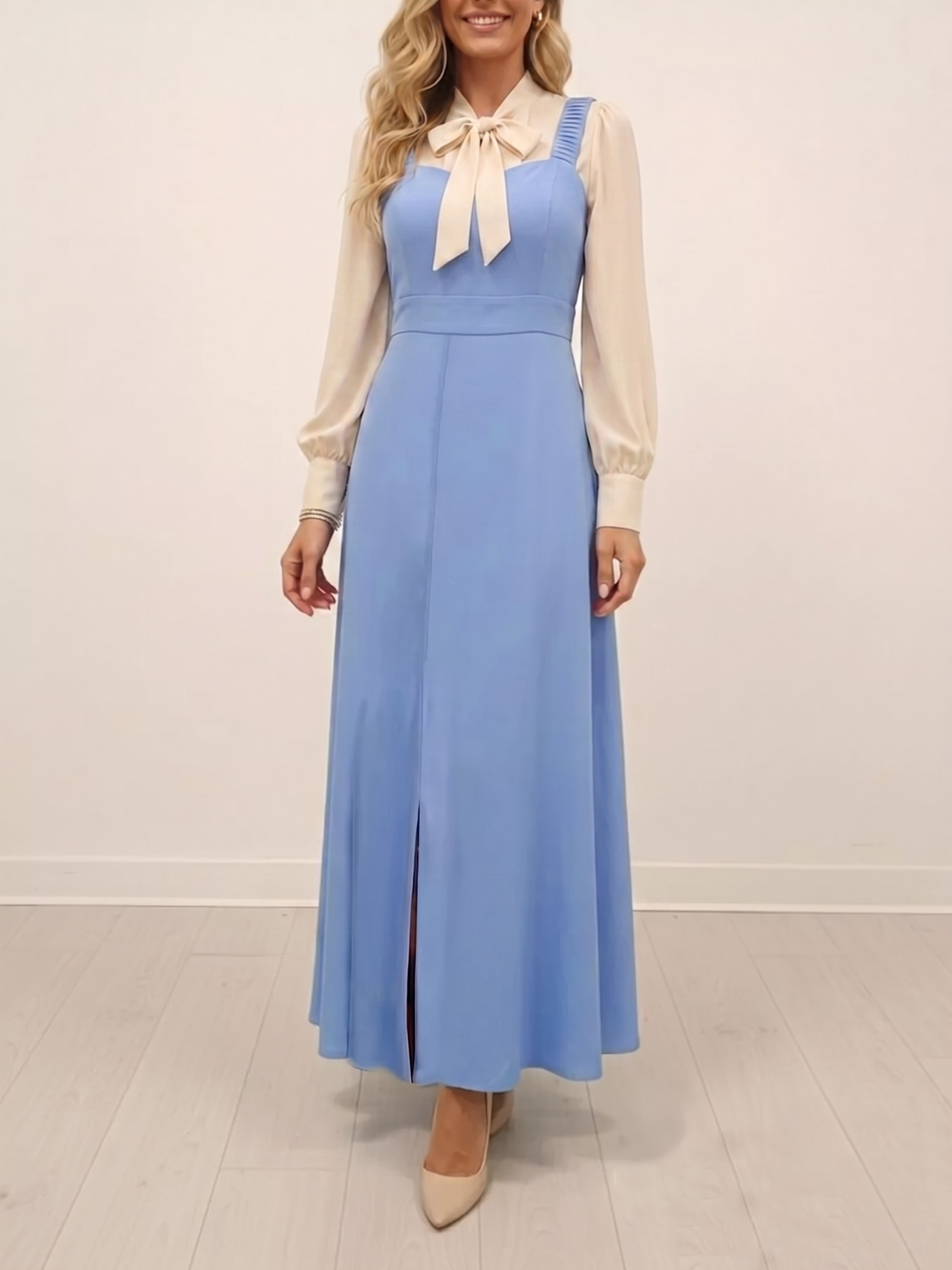 Smocked Wide Strap Maxi Dress (Plus Size Friendly)